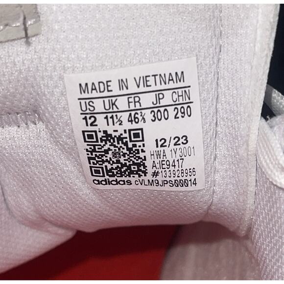 New Men’s Sz 12 Adidas ZNSORED Hi Premium Leather Cloud White Shoes IE9417 - Picture 7 of 7